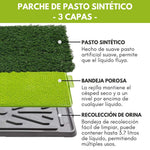 ¡NUEVO PRODUCTO! Pasto Sintético para Perros con Bandeja, Ideal para Interiores o Patios - 43cm x 69cm